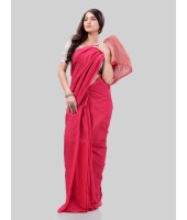 DESH BIDESH Women`s Khadi Cotton Handloom RupSagar Design Saree Without Blouse Piece(Pink)